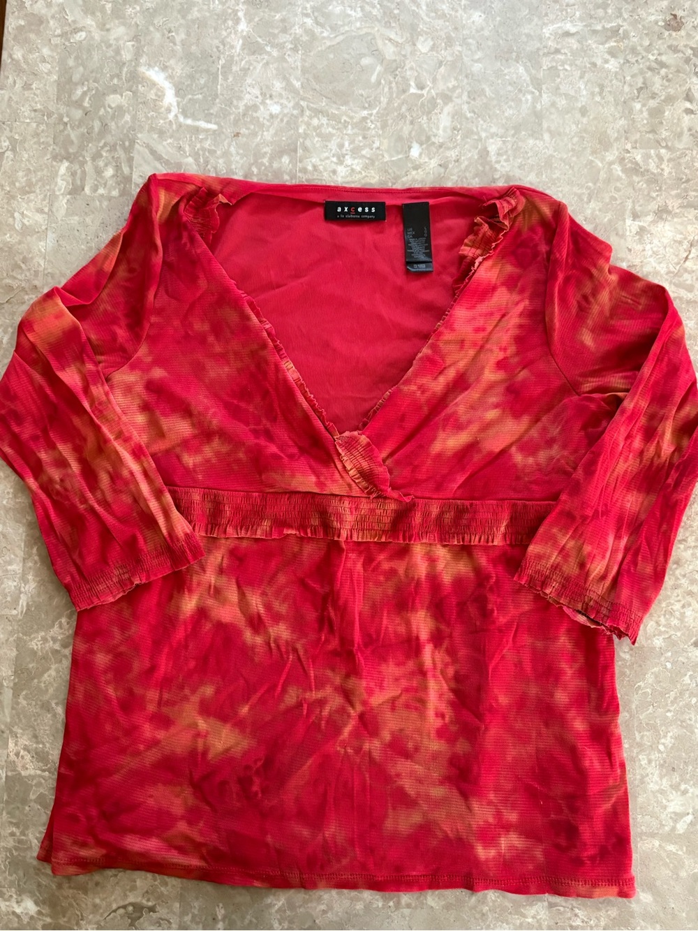 Y2K fiery red top